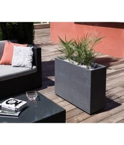 EDA-plastiques Kunststoff-Kasten Graphit, Gerillt, Anthrazit 8 EDA-plastiques Kunststoff-Kasten Graphit, Gerillt, Anthrazit -Gartenmöbelgeschäft 6763932 WE MO 002 PflanzkastenGrap79cm