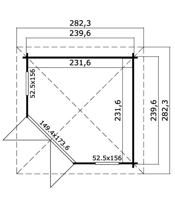 Weka 5-Eck Gartenhaus 408, Ca. B282,3/H240,54/T282,3 2 Weka 5-Eck Gartenhaus 408, Ca. B282,3/H240,54/T282,3 – Bild 2