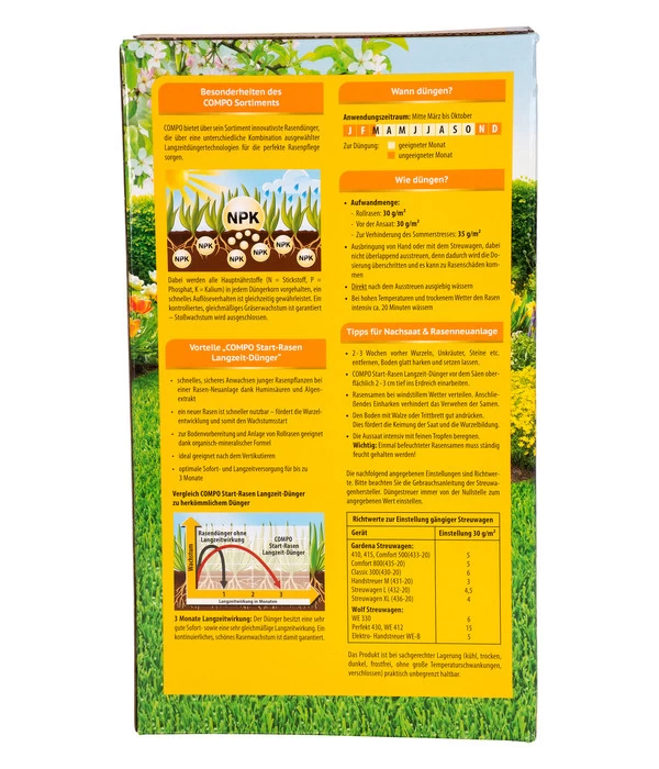 COMPO FLORANID® Start-Rasen Langzeit-Dünger 2 COMPO FLORANID® Start-Rasen Langzeit-Dünger – Bild 2
