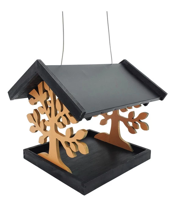 Dehner Natura Futterhaus Maribor, Orange/schwarz, Ca. B32,5/H29,5/T26,5 Cm 1 Dehner Natura Futterhaus Maribor, Orange/schwarz, Ca. B32,5/H29,5/T26,5 Cm