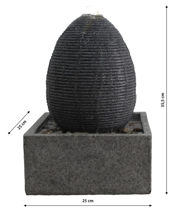 Dehner Zimmerbrunnen Mauna Mit LED-Beleuchtung, Ca. H35,5 Cm 2 Dehner Zimmerbrunnen Mauna Mit LED-Beleuchtung, Ca. H35,5 Cm – Bild 2