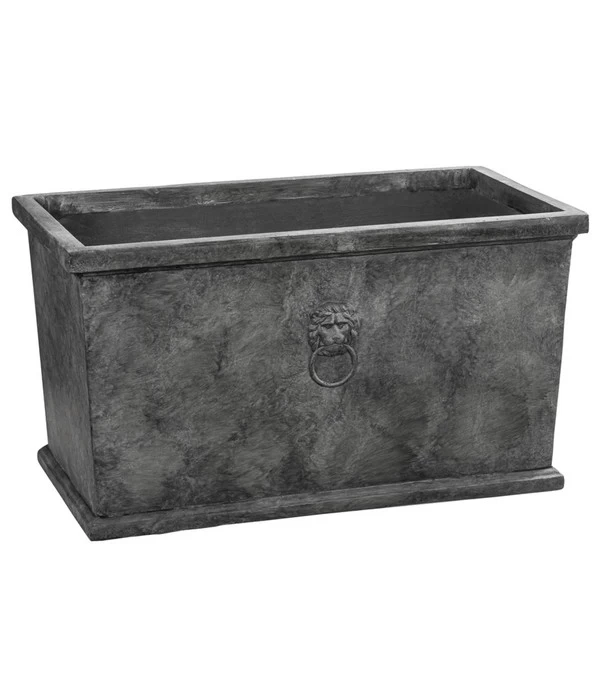 Dehner Leichtbeton-Kasten Windsor, Rechteckig, Grau 1 Dehner Leichtbeton-Kasten Windsor, Rechteckig, Grau