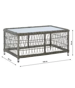 Dehner Geflechtlounge Santos, 4-teilig 20 Dehner Geflechtlounge Santos, 4-teilig -Gartenmöbelgeschäft 6875074 WE BG 003 LoungeSantosNEU