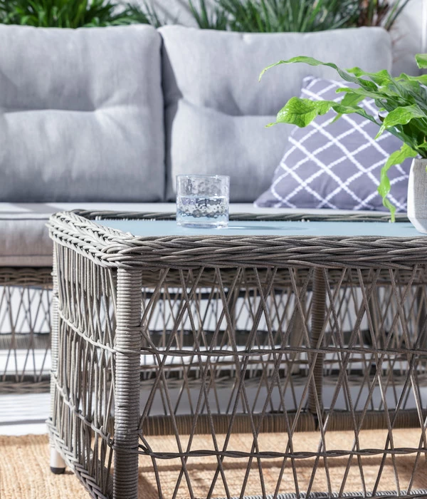 Dehner Geflechtlounge Santos, 4-teilig 9 Dehner Geflechtlounge Santos, 4-teilig – Bild 9