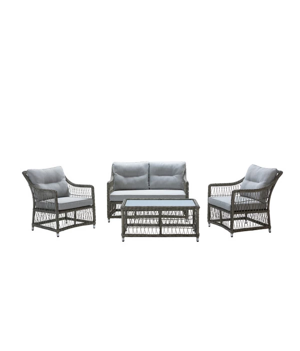 Dehner Geflechtlounge Santos, 4-teilig 1 Dehner Geflechtlounge Santos, 4-teilig