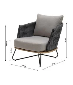 Dehner Gartenlounge Monte Carlo, 4-teilig -Gartenmöbelgeschäft 6895346 WE BG 002 LoungeMonteCarlo