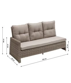 Dehner Geflechtlounge Bologna, 5-teilig -Gartenmöbelgeschäft 6903447 WE BG 001 LoungeBologna korrektur