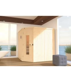 Weka Ecksauna Varberg Mit Holztür, Ca. B194/H199/T194 Cm -Gartenmöbelgeschäft 6914295 WE MO 001 WekaEcksaunaVarberg3