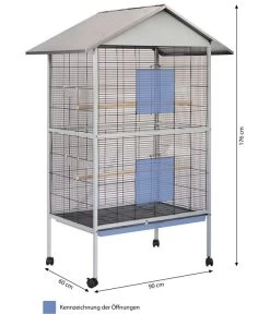 Dehner Vogelvoliere Hammer Blow, Ca. B90/H176/T60 Cm -Gartenmöbelgeschäft 6916514 WE BG 001 MQVoliereHammerschlagweisss
