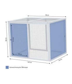 Dehner Freilauf Florenz, Weiß, Ca. B102/H80/T74 Cm -Gartenmöbelgeschäft 6919617 WE BG 001 MQFreilaufFlorenzWeiss