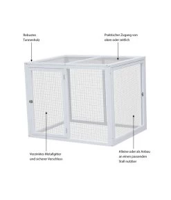 Dehner Freilauf Florenz, Weiß, Ca. B102/H80/T74 Cm -Gartenmöbelgeschäft 6919617 WE IG 001 MQ FreilaufFlorenzWeiss