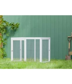 Dehner Hühnerstall Florenz Mit Freilauf, Weiß/braun, Ca. B224,3/H120,7/T91,7 Cm -Gartenmöbelgeschäft 6919625 6919617 WE MO 009 DehnerMarkenqualitaetHuehnerstallFlorenzFreigehege 1