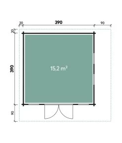 Wolff Finnhaus Gartenhaus Aalborg 44-C XL, Ca. B500/H280/T500 Cm -Gartenmöbelgeschäft 6930531 WE DE 001 FinnhausBBHAalborg44C