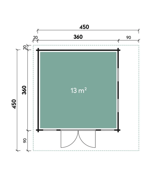 Wolff Finnhaus Gartenhaus Aalborg 70-B XL, Ca. B470/H280/T470 Cm 3 Wolff Finnhaus Gartenhaus Aalborg 70-B XL, Ca. B470/H280/T470 Cm – Bild 3