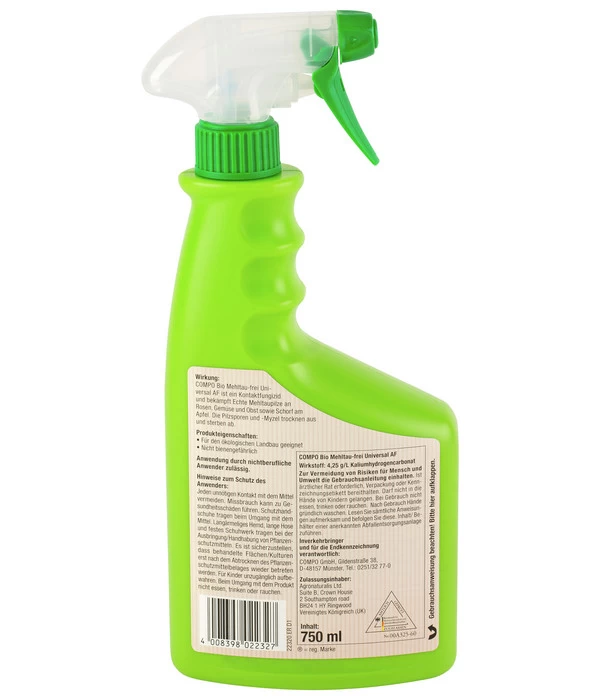 COMPO BIO Mehltau-frei Universal AF Spray, 750 Ml 2 COMPO BIO Mehltau-frei Universal AF Spray, 750 Ml – Bild 2