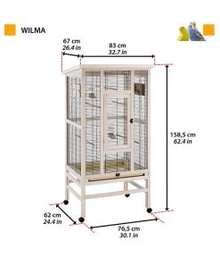 Ferplast Vogelvoliere Wilma, Hellbraun, Ca. B83/H158/T67 Cm -Gartenmöbelgeschäft 6953145 WE DE 001 FerplastVKWilma