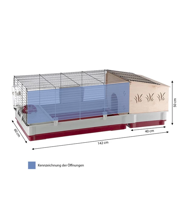 Ferplast Nagerheim Krolik 140 Plus, Ca. B142/H50/T60 Cm 7 Ferplast Nagerheim Krolik 140 Plus, Ca. B142/H50/T60 Cm – Bild 7
