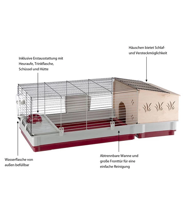 Ferplast Nagerheim Krolik 140 Plus, Ca. B142/H50/T60 Cm 6 Ferplast Nagerheim Krolik 140 Plus, Ca. B142/H50/T60 Cm – Bild 6