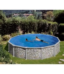 Summer Fun Stahlwandpool-Set, Rund, Steinoptik
