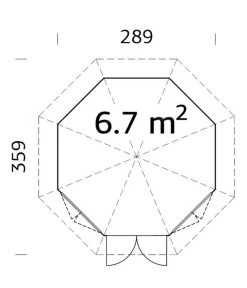 Palmako Pavillon Veronica 2, Ca. B359/H310/T359 Cm -Gartenmöbelgeschäft 6977086 WE BG 001 PalmakoPavillonVeronica