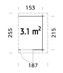 Palmako Anbauschuppen, Ca. B187/H183/T255 Cm -Gartenmöbelgeschäft 6977938 WE BG 001 PalmakoAnbauschuppen