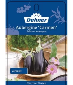 Dehner Gourmet Garten Aubergine, Veredelt -Gartenmöbelgeschäft 8830051 GGAubergineCarmen Etikett 1