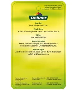 Blasenspiere 'Tiny Wine' -Gartenmöbelgeschäft BlasenspiereTinyWine Etikett 2